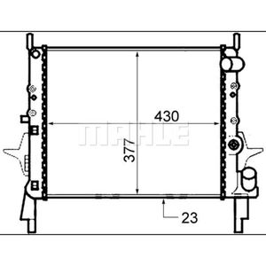 Kühler Motorkühlung MAHLE CR 490 000S für Renault Twingo I