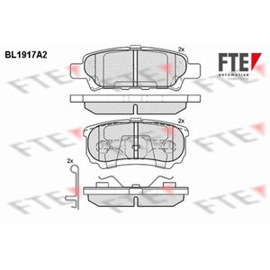 Bremsbelagsatz Scheibenbremse FTE 9010506 für Dodge Chrysler Jeep Avenger