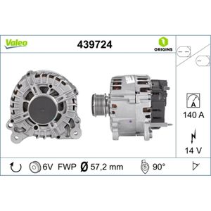 Generator VALEO 439724 für VW Seat Skoda Audi Passat B7 Variant Leon