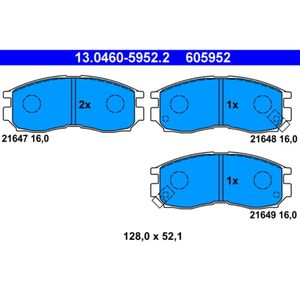 Bremsbelagsatz Scheibenbremse ATE 13.0460-5952.2 für Proton Persona 400