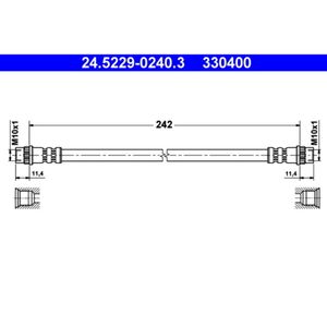 Bremsschlauch ATE 24.5229-0240.3 für Renault Peugeot Super 5 9