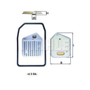 Hydraulikfilter Automatikgetriebe MAHLE HX 163KIT für BMW 3er X5