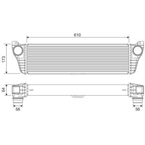 Ladeluftkühler VALEO 818322 für Mercedes-Benz Viano