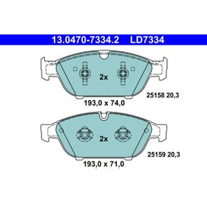 Bremsbelagsatz Scheibenbremse ATE 13.0470-7334.2 für Audi A7 Sportback A6 C7