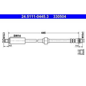 Bremsschlauch ATE 24.5111-0445.3 für Renault Laguna I Grandtour