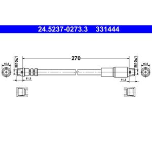 Bremsschlauch ATE 24.5237-0273.3 für Audi 100 C4 Avant A6