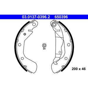 Bremsbackensatz ATE 03.0137-0396.2 für Opel Corsa C Tigra Twintop