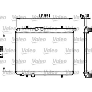 Kühler Motorkühlung VALEO 732886 für Peugeot 206+ 206 CC 307 Break