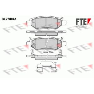 Bremsbelagsatz Scheibenbremse FTE 9011066 für Cadillac Chevrolet Cts Srx Camaro