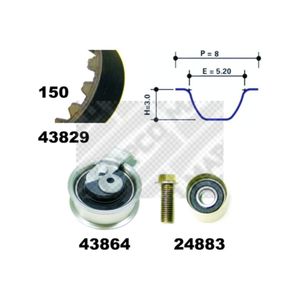 Zahnriemensatz MAPCO 23901 für Audi VW Skoda Seat A4 B5 Avant Passat B5.5