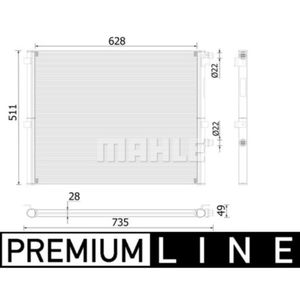 Kühler Motorkühlung MAHLE CR 2307 000P für BMW 7er 8