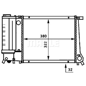 Kühler Motorkühlung MAHLE CR 483 000S für BMW 3er