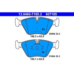 Bremsbelagsatz Scheibenbremse ATE 13.0460-7185.2 für BMW 3er Z4 Roadster