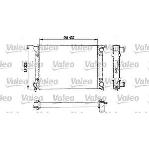 Kühler Motorkühlung VALEO 883820 für VW Golf I Jetta Scirocco Corrado