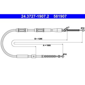 Seilzug Feststellbremse ATE 24.3727-1907.2
