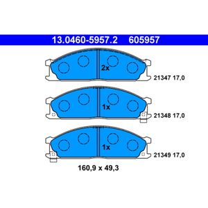 Bremsbelagsatz Scheibenbremse ATE 13.0460-5957.2