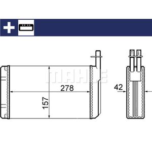 Wärmetauscher Innenraumheizung MAHLE AH 68 000S für Saab 9000