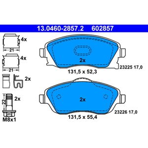 Bremsbelagsatz Scheibenbremse ATE 13.0460-2857.2 für Opel Meriva A Corsa C