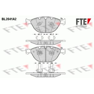 Bremsbelagsatz Scheibenbremse FTE 9010627 für BMW Rolls-Royce Jaguar 7er XJ