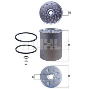 Kraftstofffilter MAHLE KX 24D für Ford Renault Citroën Peugeot Fiat Lancia Volvo