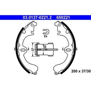 Bremsbackensatz ATE 03.0137-0221.2