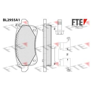 Bremsbelagsatz Scheibenbremse FTE 9011198 für Renault Espace V Talisman