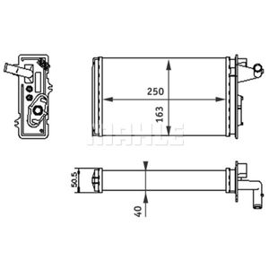 Wärmetauscher Innenraumheizung MAHLE AH 141 000S für Alfa Romeo Fiat Lancia 155