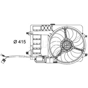 Lüfter Motorkühlung MAHLE CFF 29 000S für Mini