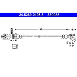 Bremsschlauch ATE 24.5269-0195.3