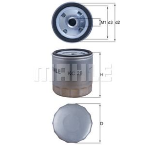 Kraftstofffilter MAHLE KC 20 für Ford Piaggio Transit Quargo