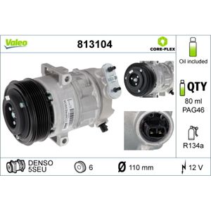 Kompressor Klimaanlage VALEO 813104 für Fiat Alfa Romeo Opel Punto Evo Fiorino