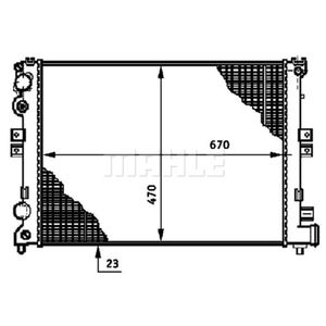 Kühler Motorkühlung MAHLE CR 592 000P für Citroën Peugeot Fiat Lancia ZX