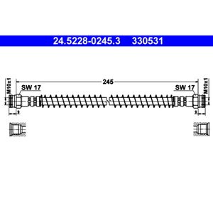 Bremsschlauch ATE 24.5228-0245.3 für Citroën Peugeot ZX