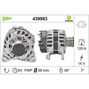 Generator VALEO 439983 für Dacia Renault Duster Scénic III Sandero Logan Lodgy