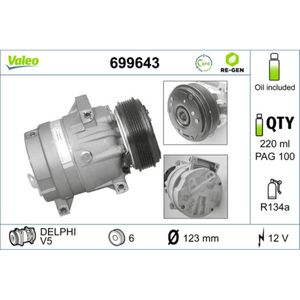 Kompressor Klimaanlage VALEO 699643 für Renault Opel Megane I Classic