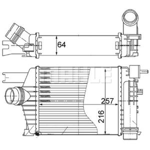 Ladeluftkühler MAHLE CI 498 000S für Renault Dacia Clio IV Grandtour