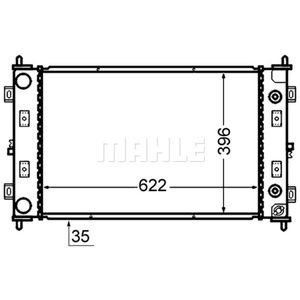 Kühler Motorkühlung MAHLE CR 1425 000S für Chrysler Stratus