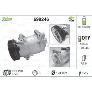 Kompressor Klimaanlage VALEO 699246 für Renault Megane I Grandtour