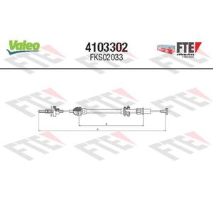 Seilzug Kupplungsbetätigung VALEO 4103302 für Seat Ibiza II Cordoba Inca