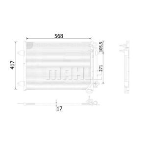 Kondensator Klimaanlage MAHLE AC 734 000S für VW Passat B7 Variant