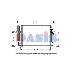 Kondensator Klimaanlage AKS DASIS 562002N für Hyundai Getz