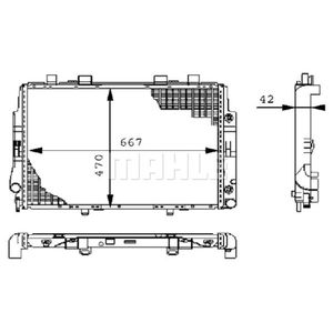 Kühler Motorkühlung MAHLE CR 247 000S für Mercedes-Benz S