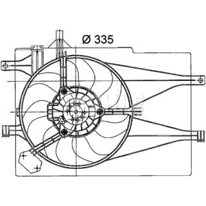 Lüfter Motorkühlung MAHLE CFF 204 000P für Fiat Siena