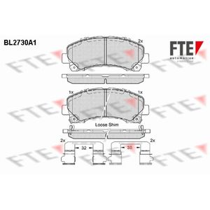 Bremsbelagsatz Scheibenbremse FTE 9010950 für Isuzu D-Max I