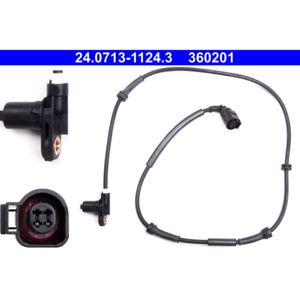 Sensor Raddrehzahl ATE 24.0713-1124.3 für VW Ford Seat Sharan Galaxy I Alhambra