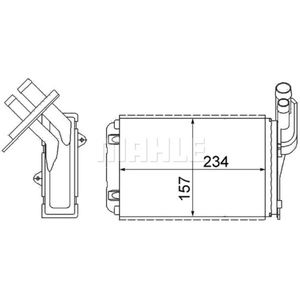 Wärmetauscher Innenraumheizung MAHLE AH 99 000S für Renault 19 I Chamade