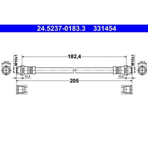 Bremsschlauch ATE 24.5237-0183.3 für Audi VW Skoda A4 B5 Avant Passat