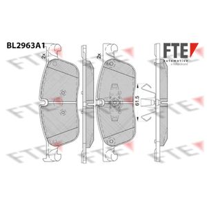 Bremsbelagsatz Scheibenbremse FTE 9011206 für Land Rover Jaguar Discovery Sport