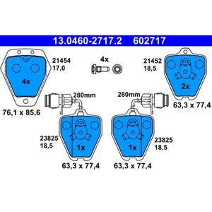 Bremsbelagsatz Scheibenbremse ATE 13.0460-2717.2 für Audi 100 C4 Avant