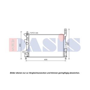 Kühler Motorkühlung AKS DASIS 090117N für Ford Focus III Turnier